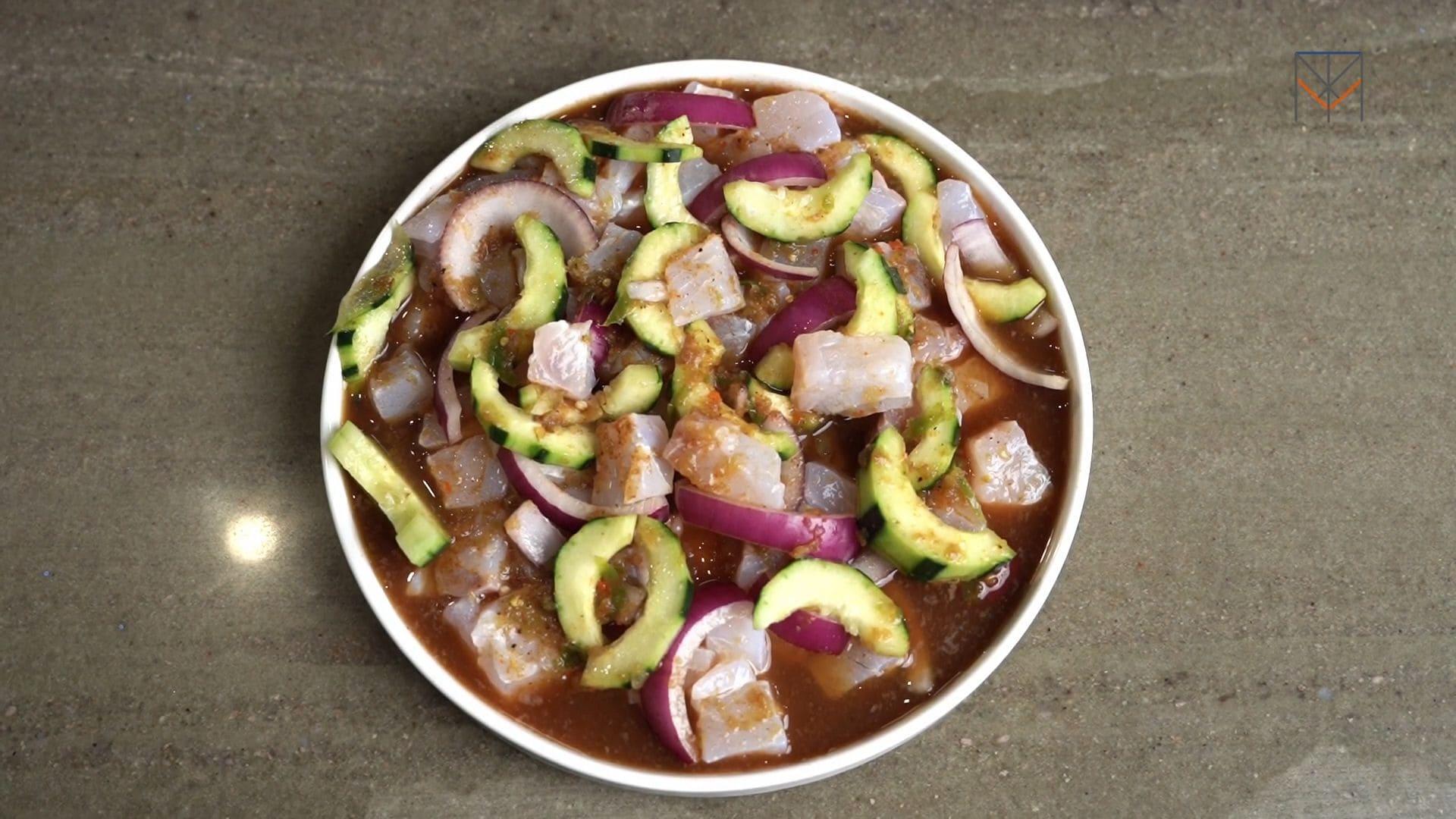 Aguachile de Callos de Robalo